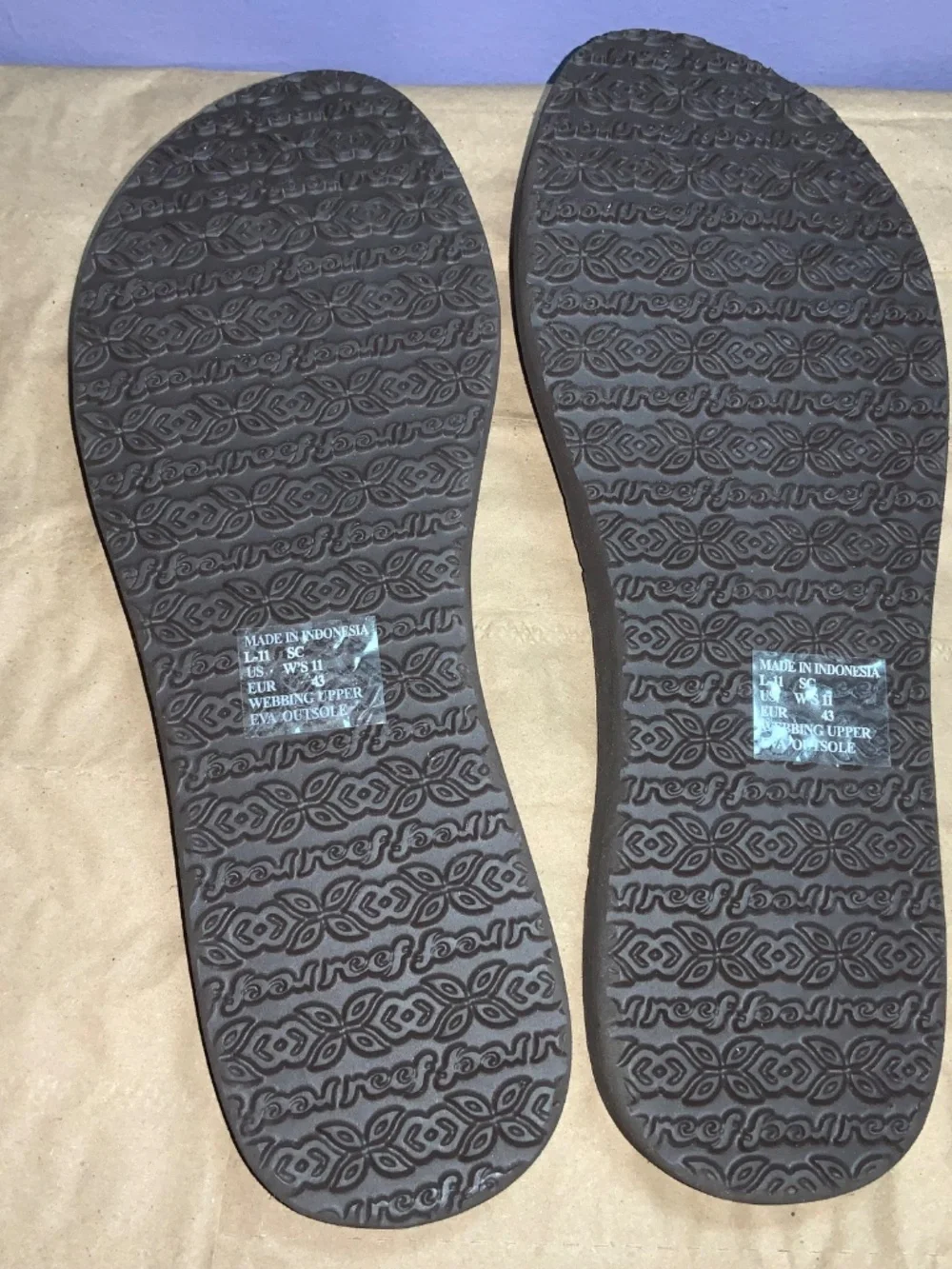 Reef Ginger Drift thongs sandals flip flops Sz 11 New